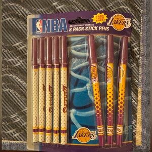 NBA Los Angeles Lakers Purple and Gold Stick Pens